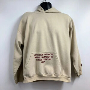 Danny Duncan Men's Long Live the Goat Pullover Cotton  Hoodie Size L